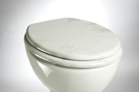 WC Sitz Marmor aus Holzkern-Polyester in verschiedenen Farben