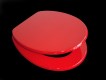WC Sitz Holzkern Amalfi rot